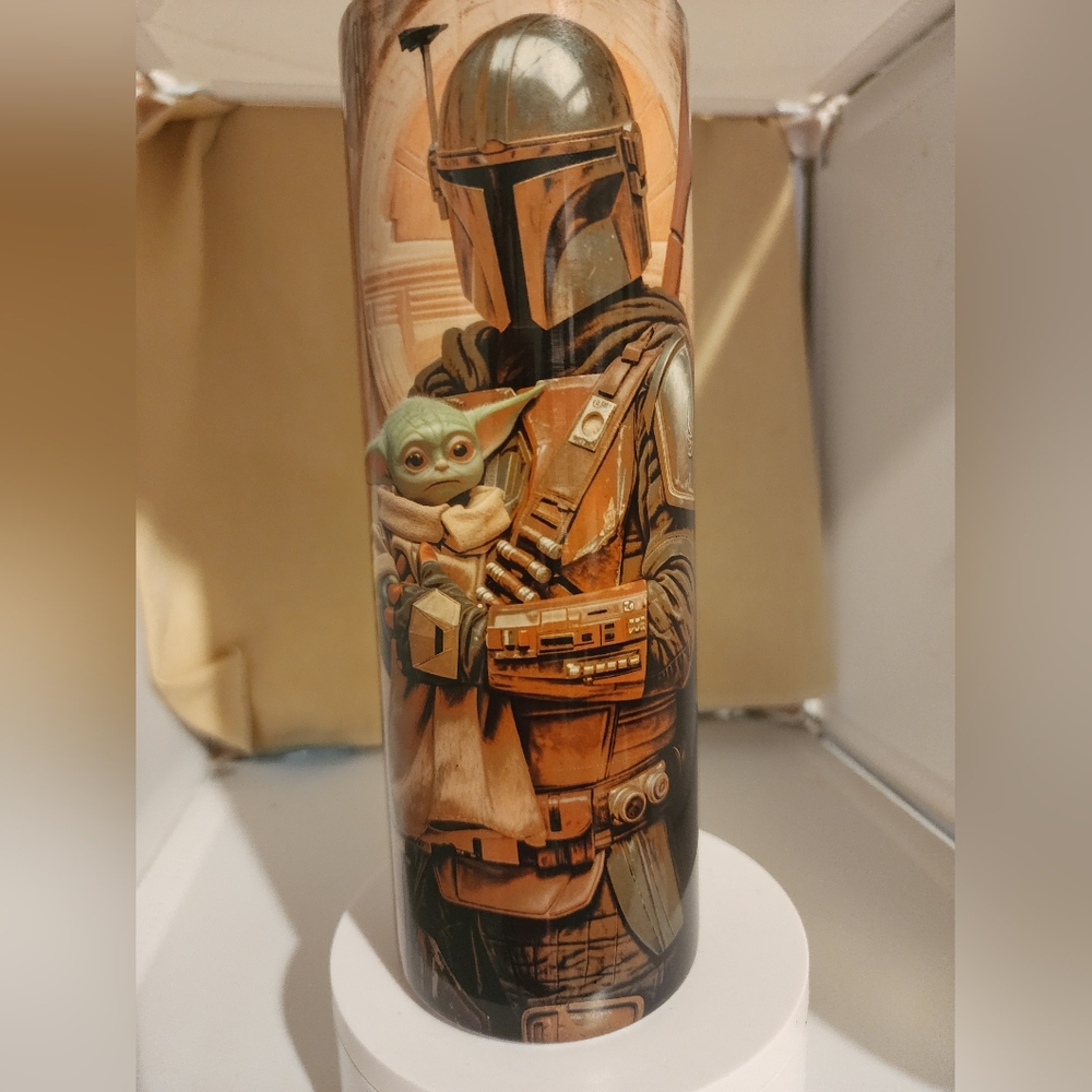 Fun print handcrafted tumbler